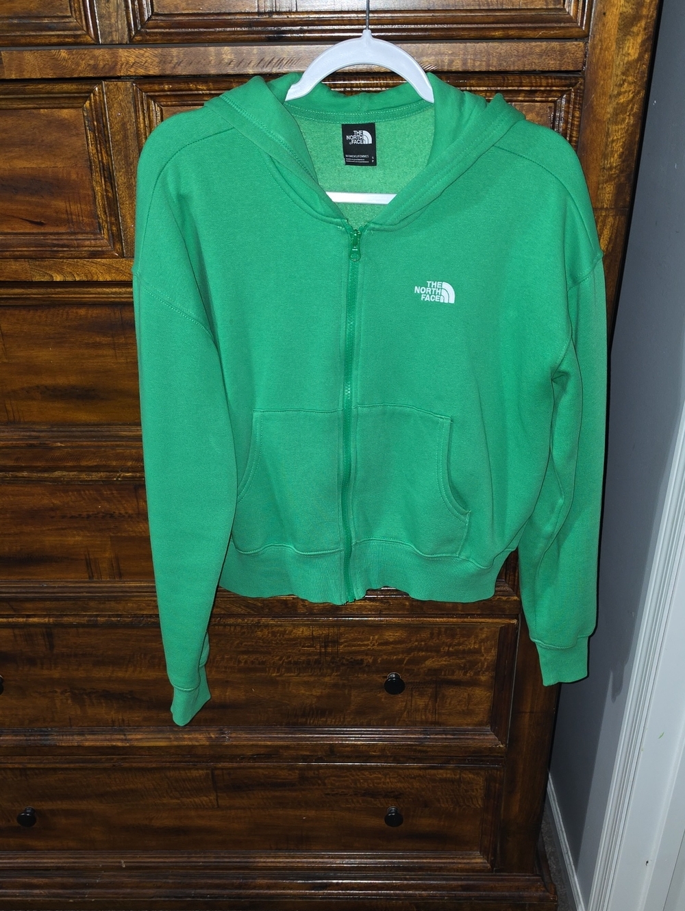 The North Facr Full Zip Green Hoodie. Womens Sz Small!